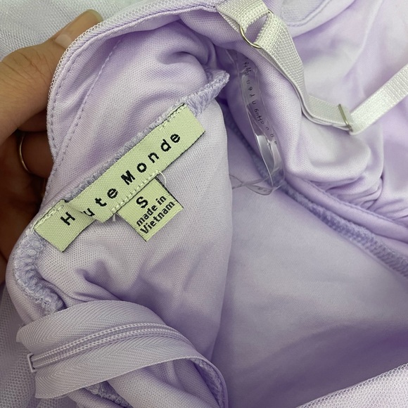 A lavender cross back tulle dress - Picture 4 of 4